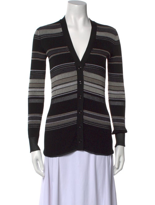 Proenza Schouler Striped V-Neck Sweater