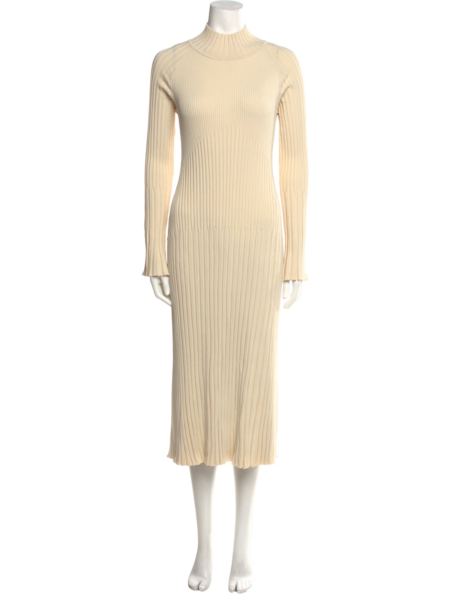 Proenza Schouler Mock Neck Midi Length Dress