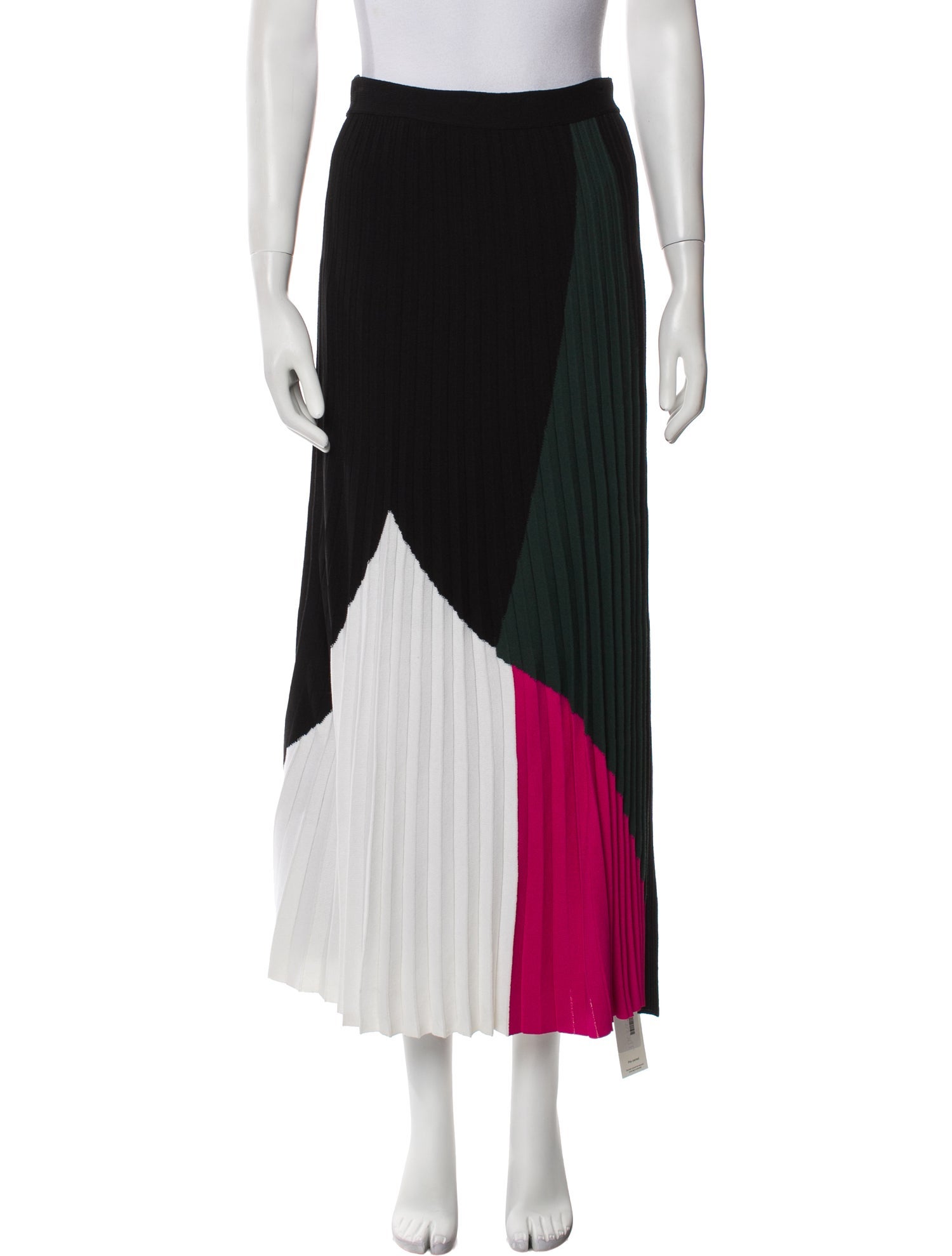 Proenza Schouler Colorblock Pattern Midi Length Skirt