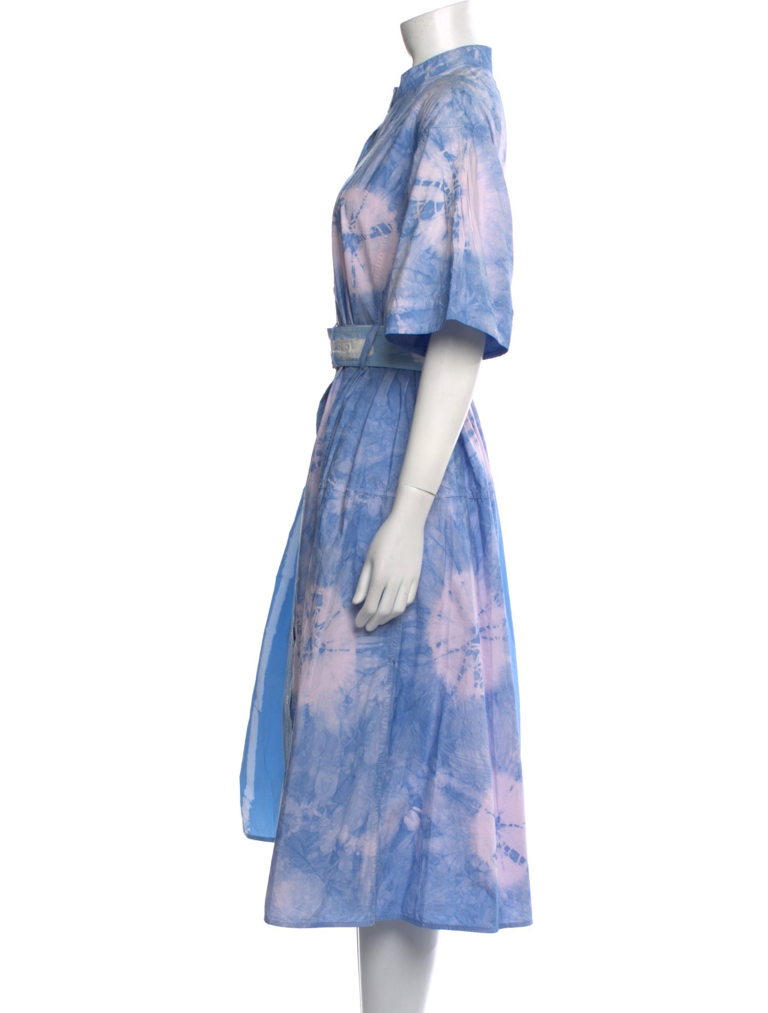 Proenza Schouler Tie-Dye Print Midi Length Dress