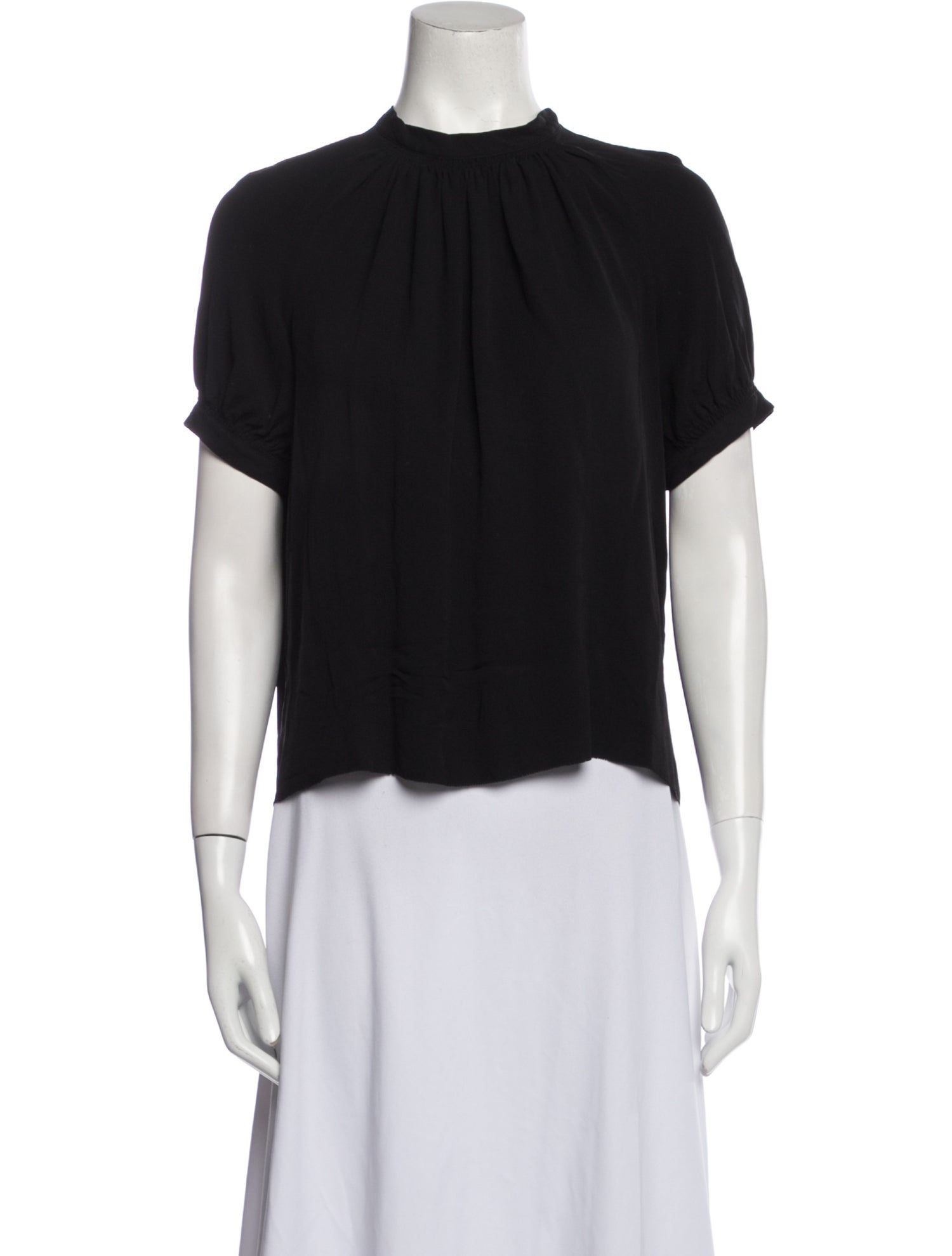 Proenza Schouler Silk Mock Neck Blouse