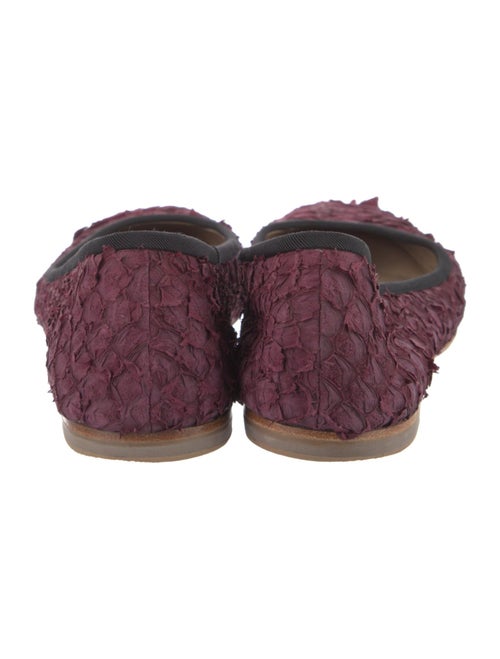 Proenza Schouler Fish Skin Colorblock Pattern Ballet Flats