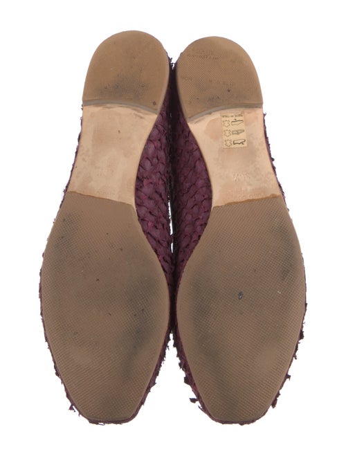 Proenza Schouler Fish Skin Colorblock Pattern Ballet Flats