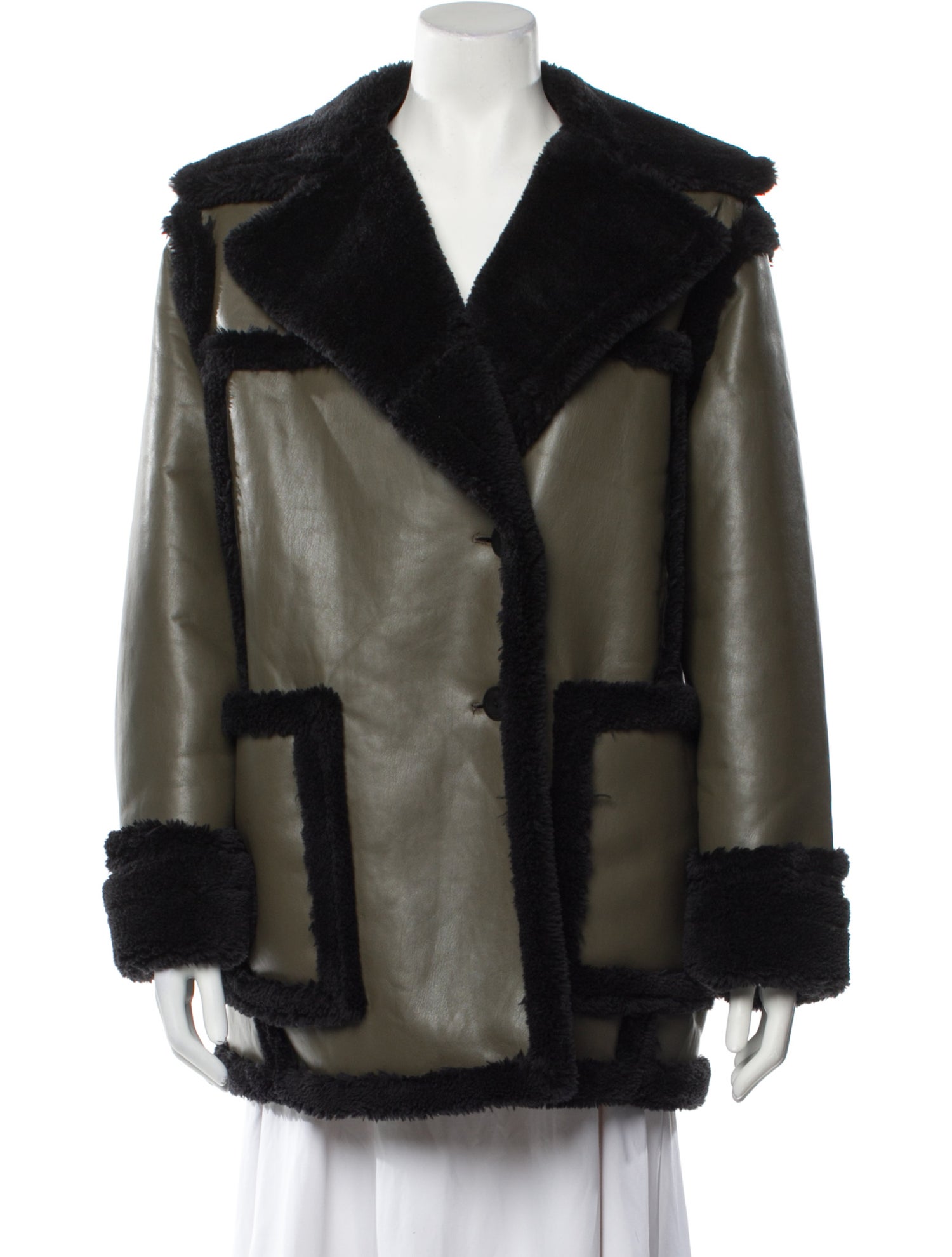 Proenza Schouler White Label Faux Leather Coat w/ Tags