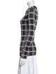 Proenza Schouler Plaid Print Crew Neck Top