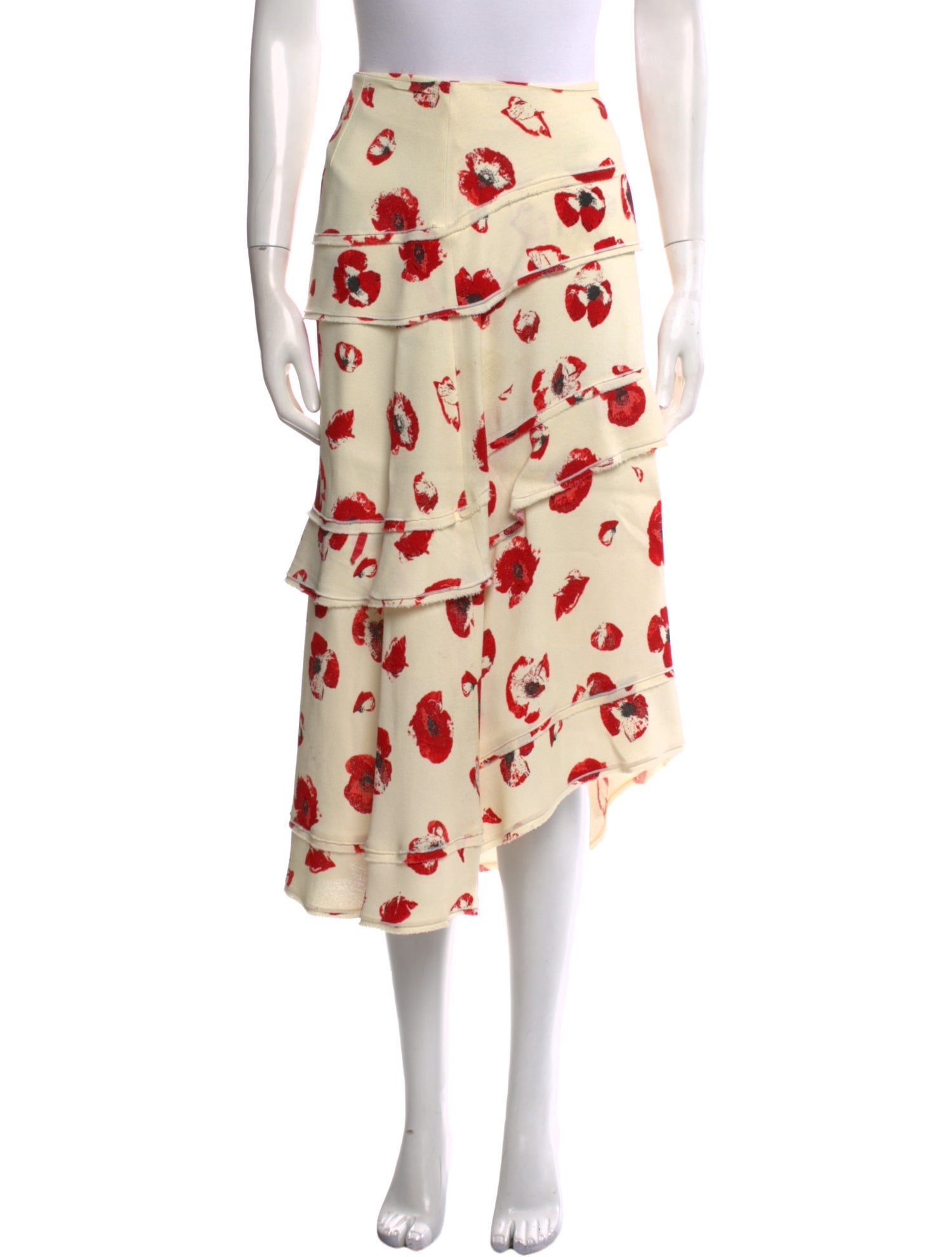 Proenza Schouler Floral Print Midi Length Skirt