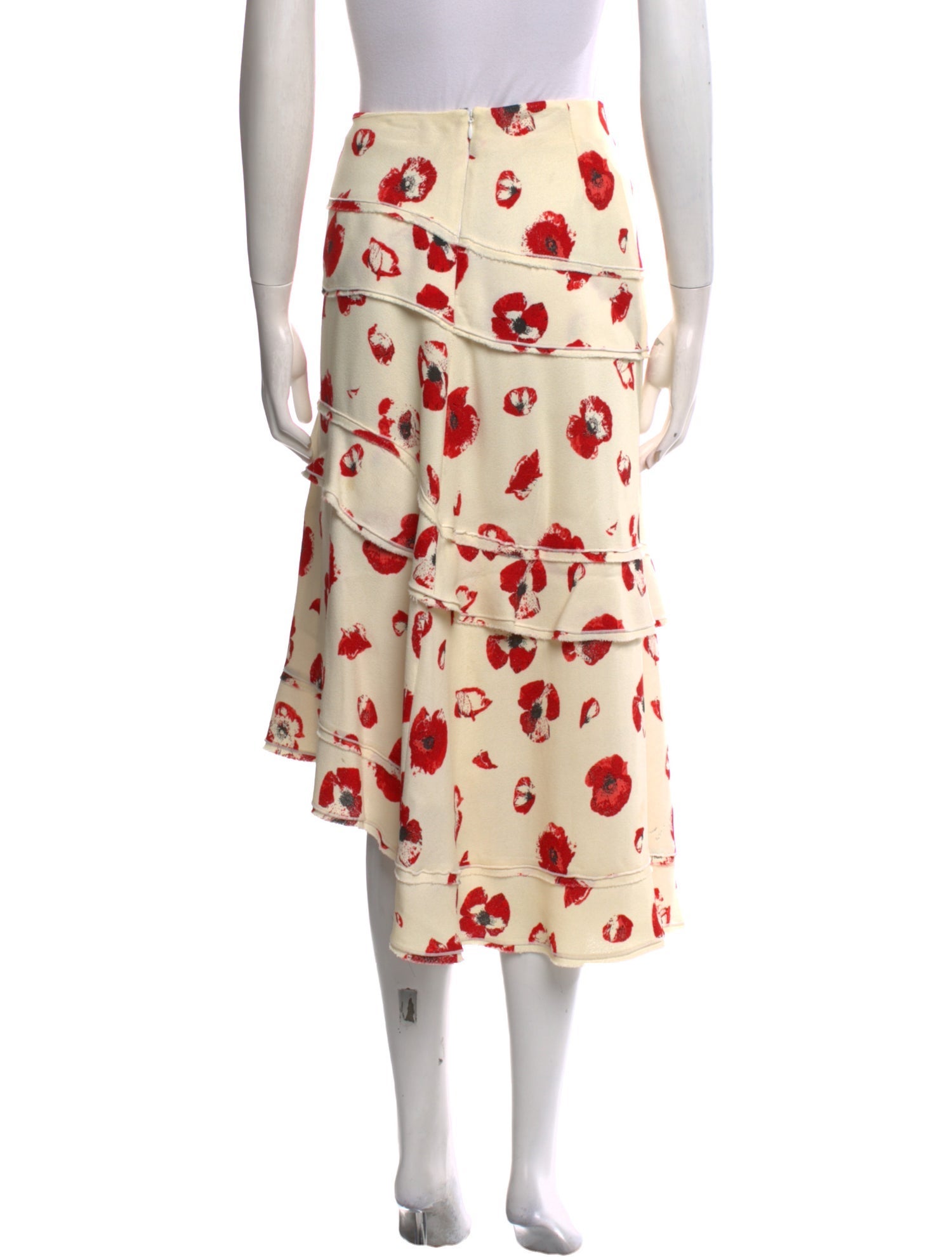 Proenza Schouler Floral Print Midi Length Skirt