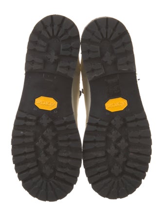 Proenza Schouler Leather Colorblock Pattern Combat Boots