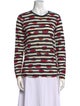 Proenza Schouler Printed Crew Neck Top