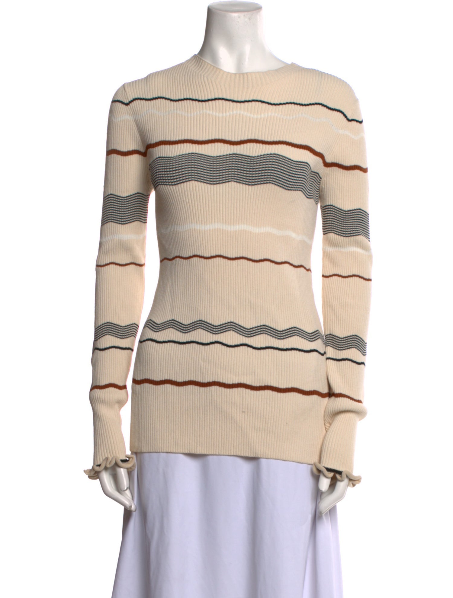 Proenza Schouler Striped Crew Neck Top