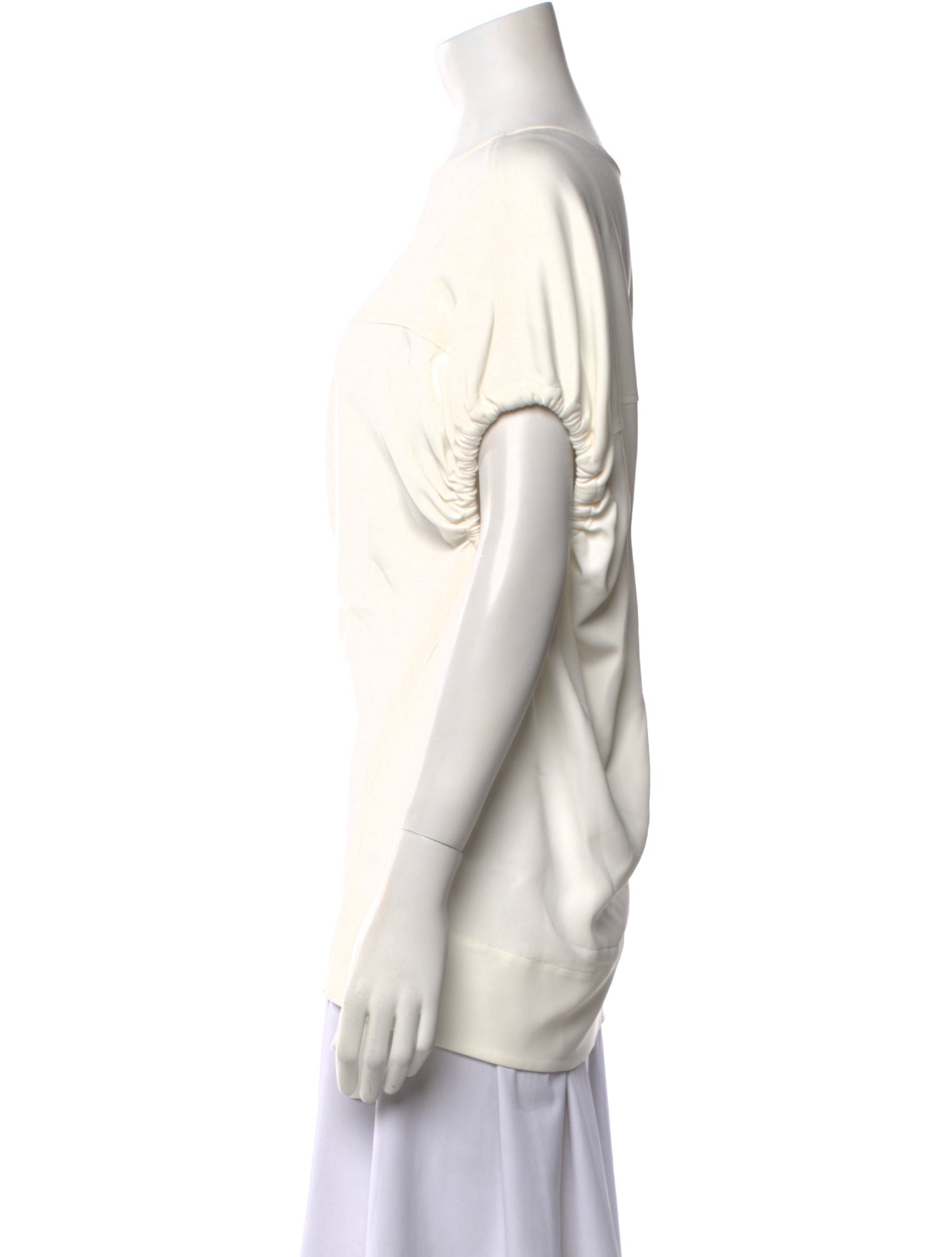 Proenza Schouler Bateau Neckline Short Sleeve Blouse