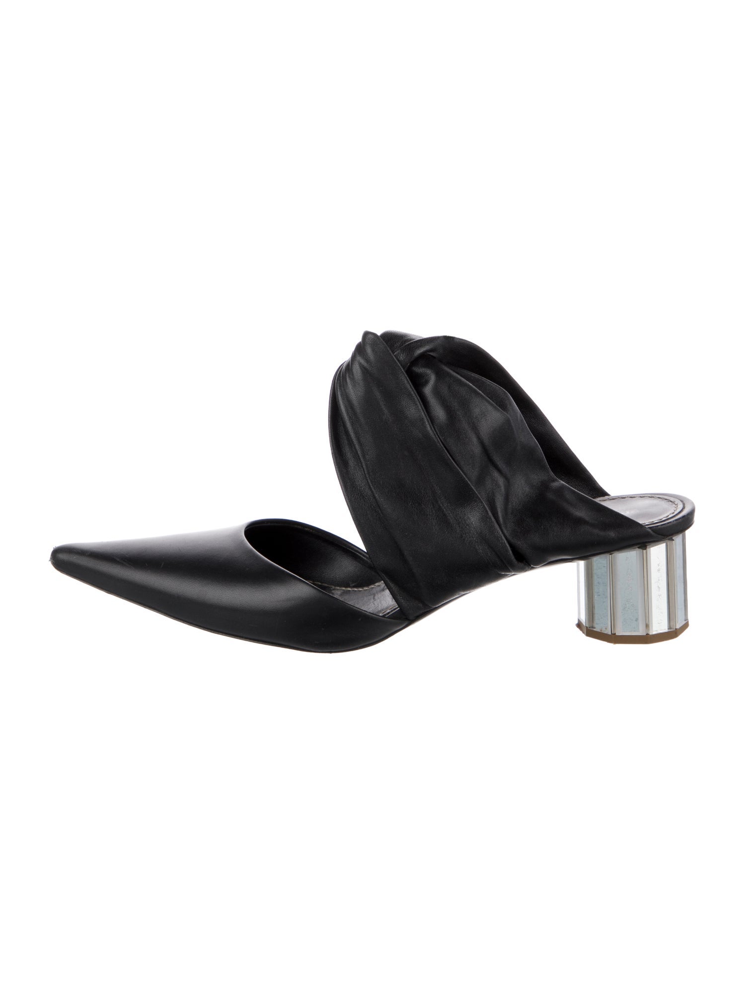 Proenza Schouler Leather Colorblock Pattern Mules