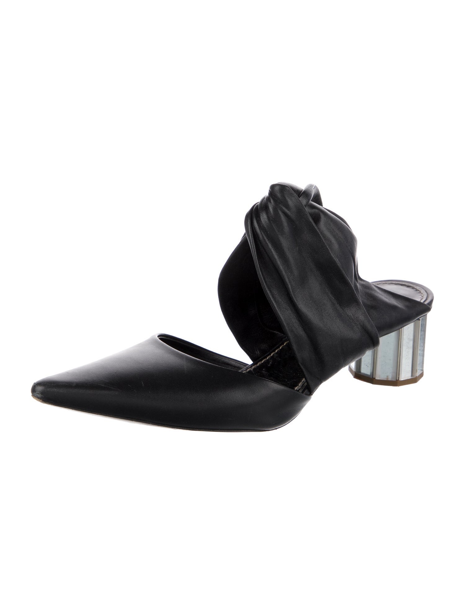 Proenza Schouler Leather Colorblock Pattern Mules