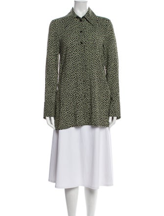 Proenza Schouler Polka Dot Print Long Sleeve Button-Up Top