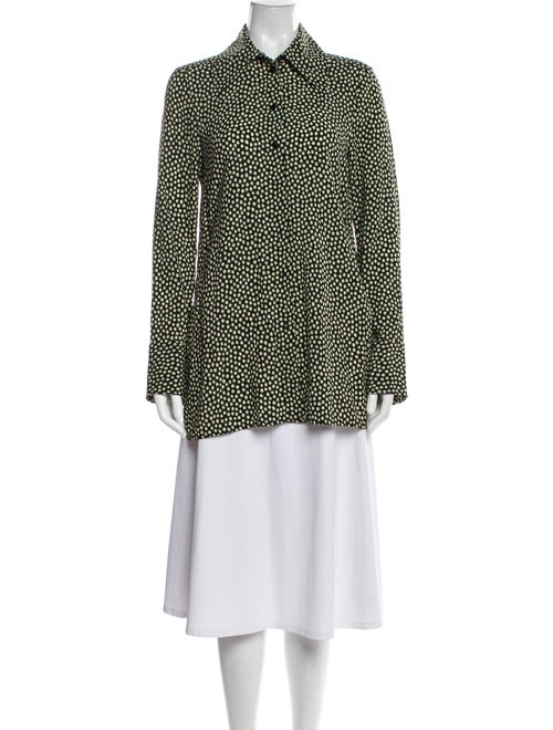 Proenza Schouler Polka Dot Print Long Sleeve Button-Up Top