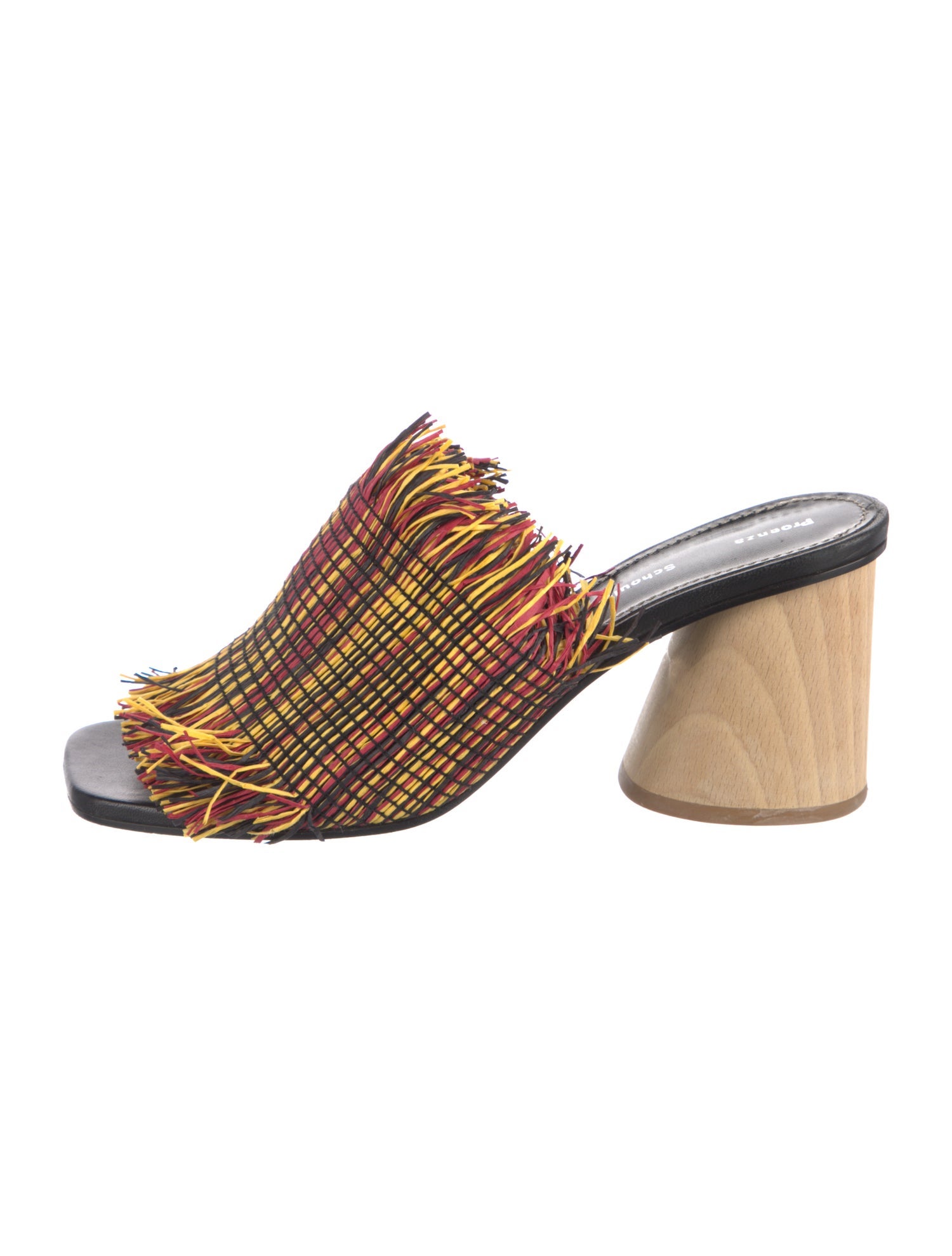 Proenza Schouler Straw Patterned Slides