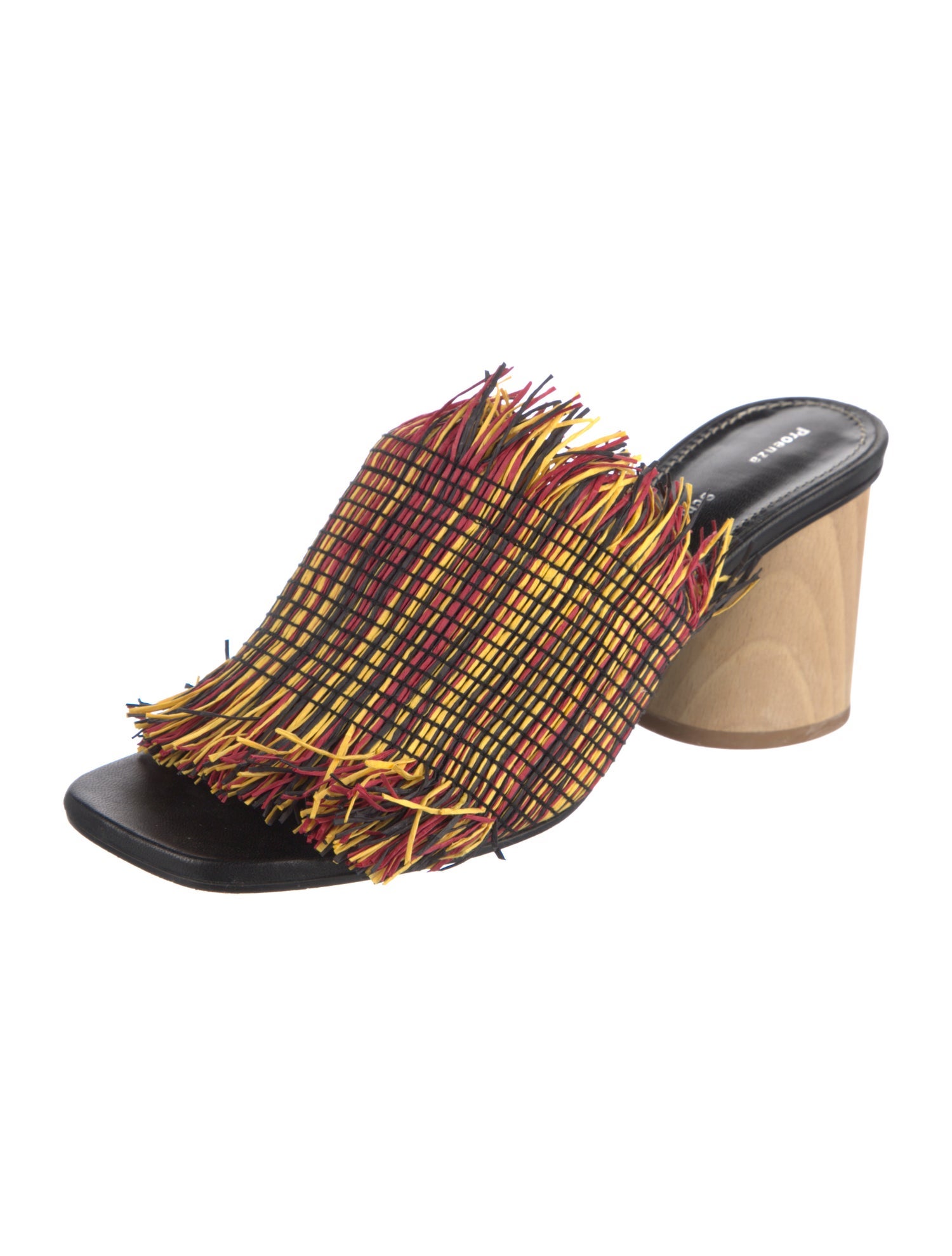 Proenza Schouler Straw Patterned Slides