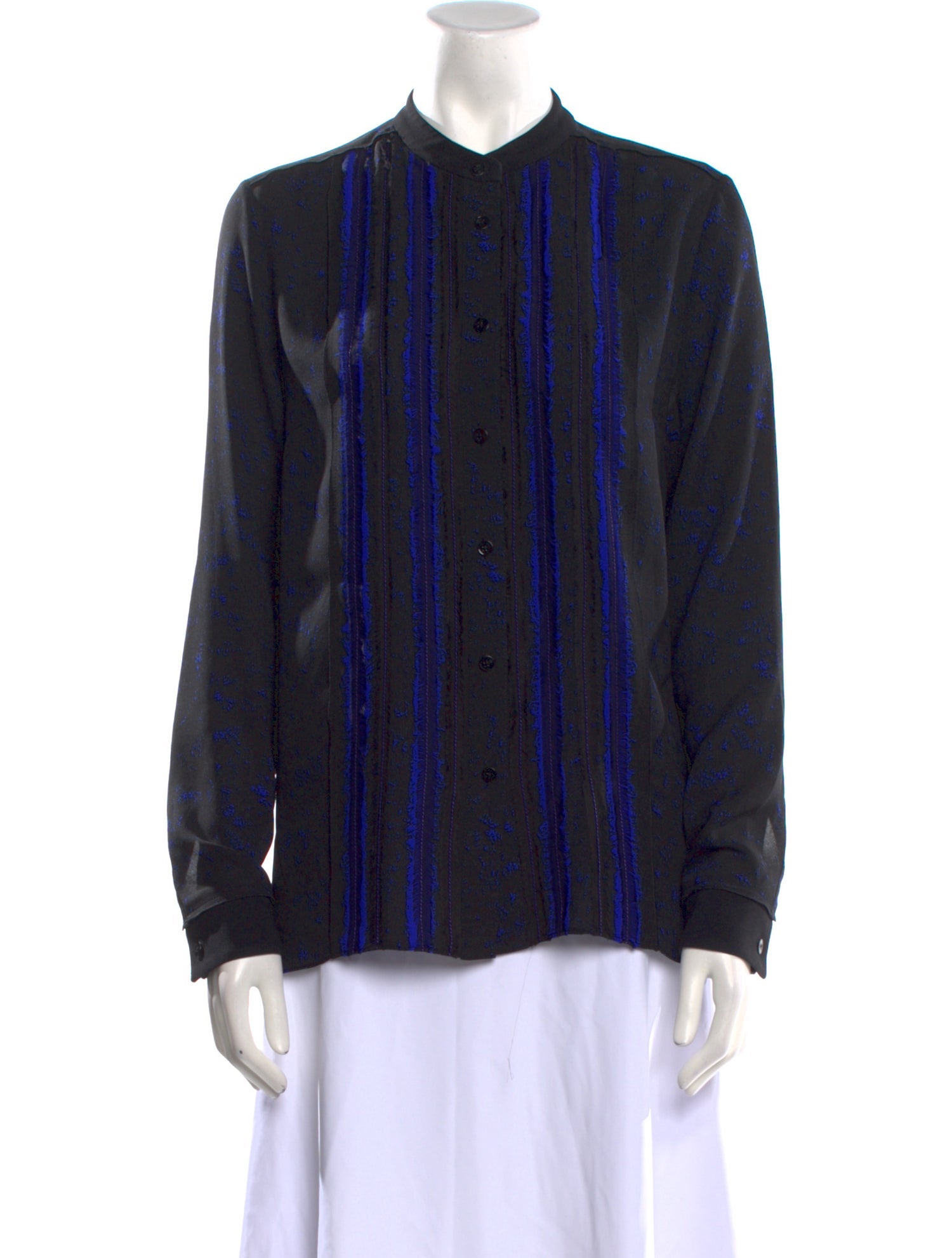 Proenza Schouler Silk Patterned Button-Up Top