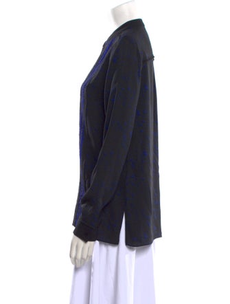 Proenza Schouler Silk Patterned Button-Up Top