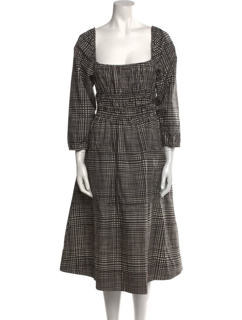 Proenza Schouler Plaid Print Midi Length Dress