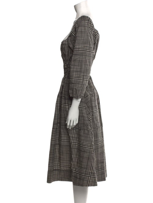 Proenza Schouler Plaid Print Midi Length Dress