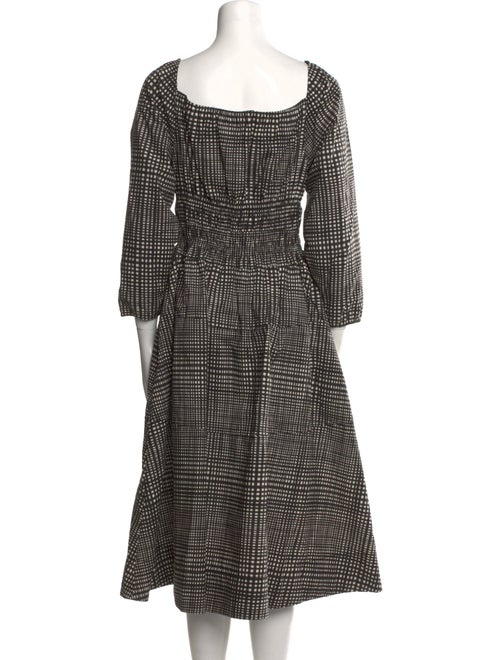 Proenza Schouler Plaid Print Midi Length Dress
