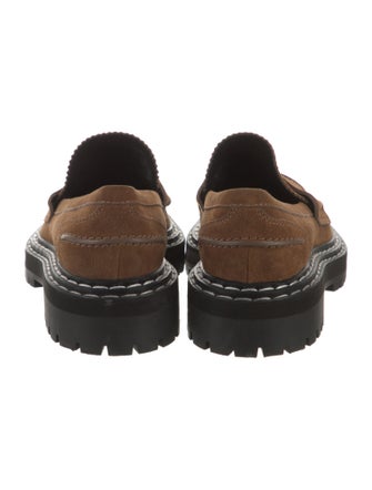 Proenza Schouler Suede Scalloped Accent Loafers