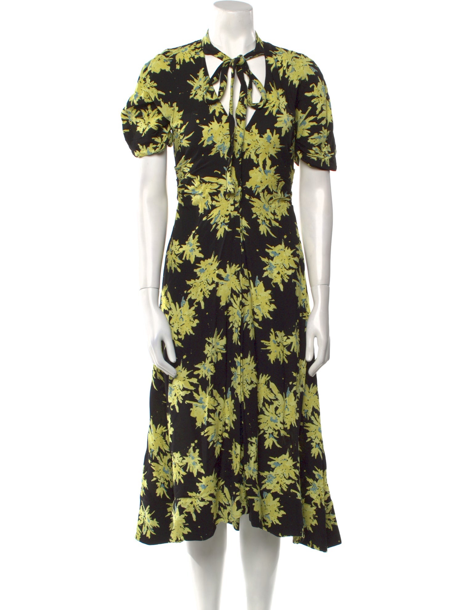 Proenza Schouler Floral Print Midi Length Dress