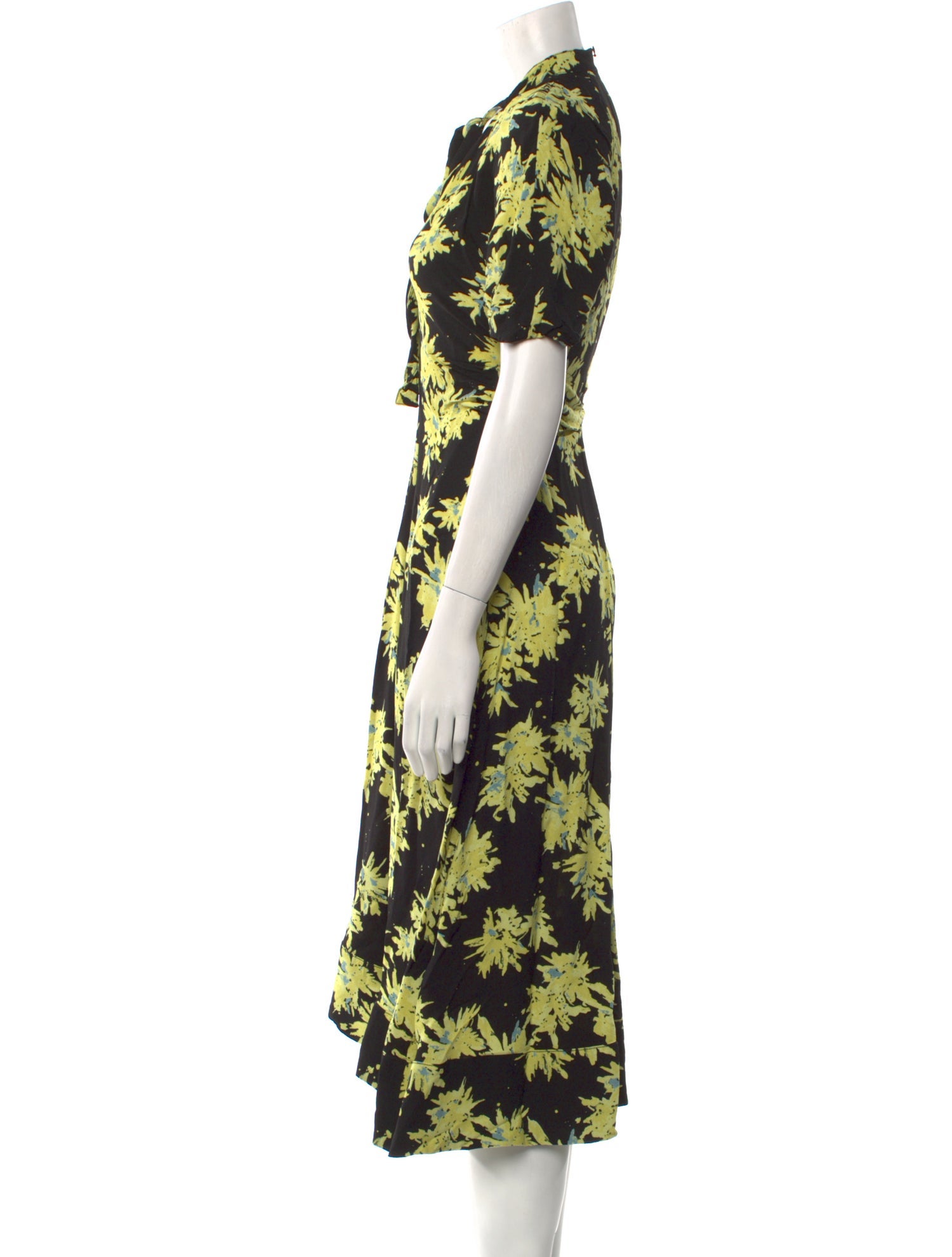Proenza Schouler Floral Print Midi Length Dress