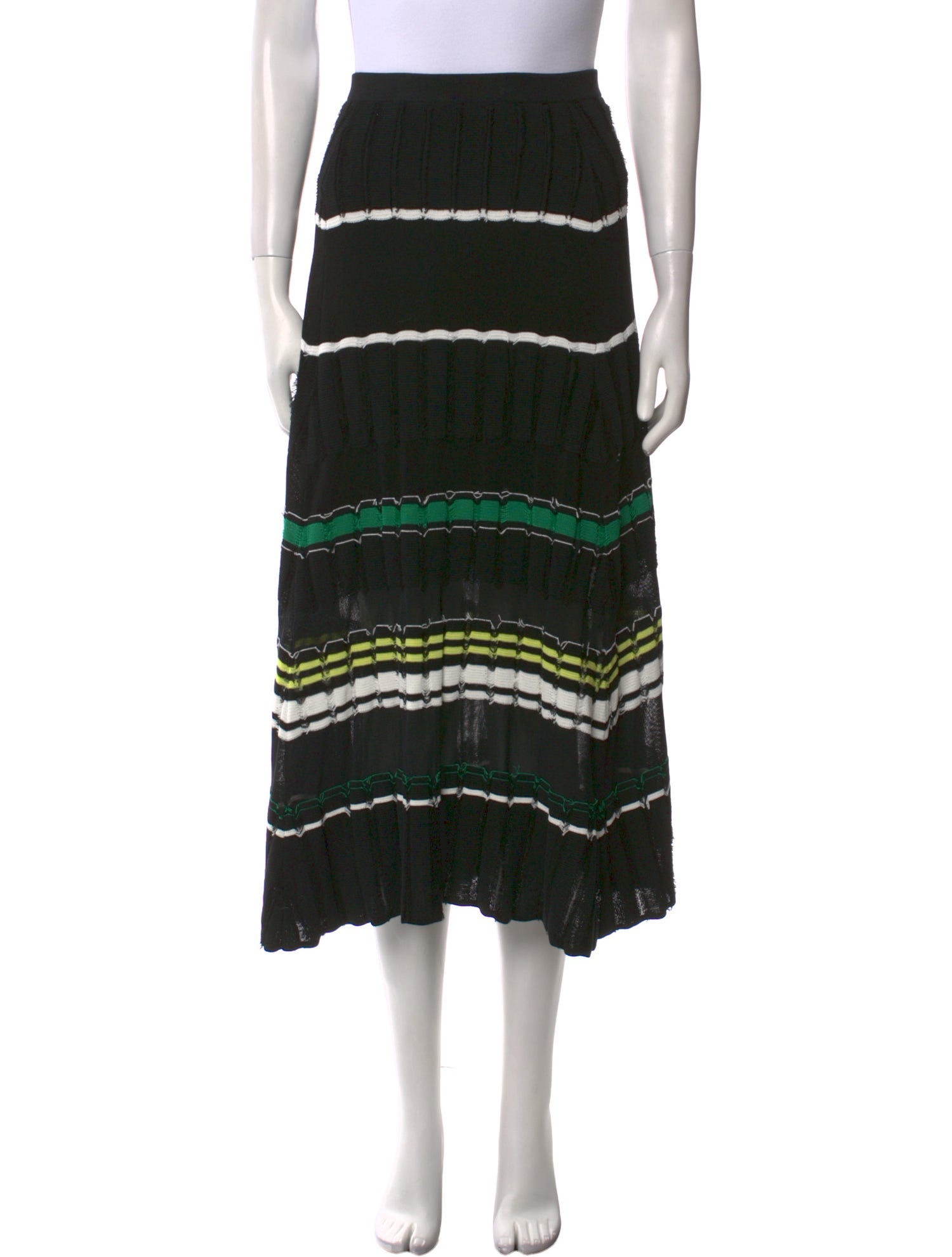 Proenza Schouler Striped Midi Length Skirt
