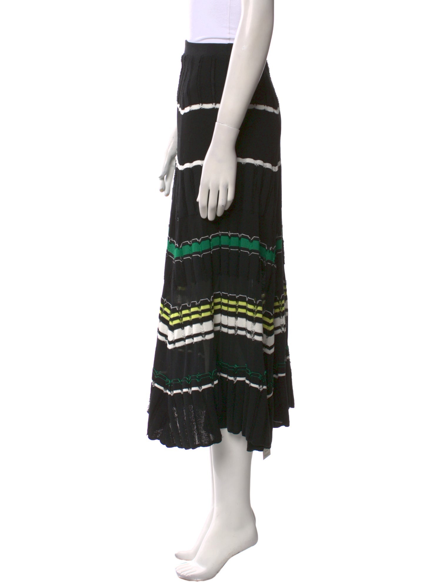 Proenza Schouler Striped Midi Length Skirt