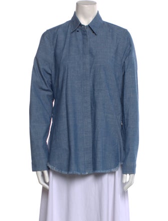 Proenza Schouler Long Sleeve Button-Up Top