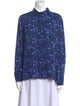 Proenza Schouler Silk Printed Button-Up Top