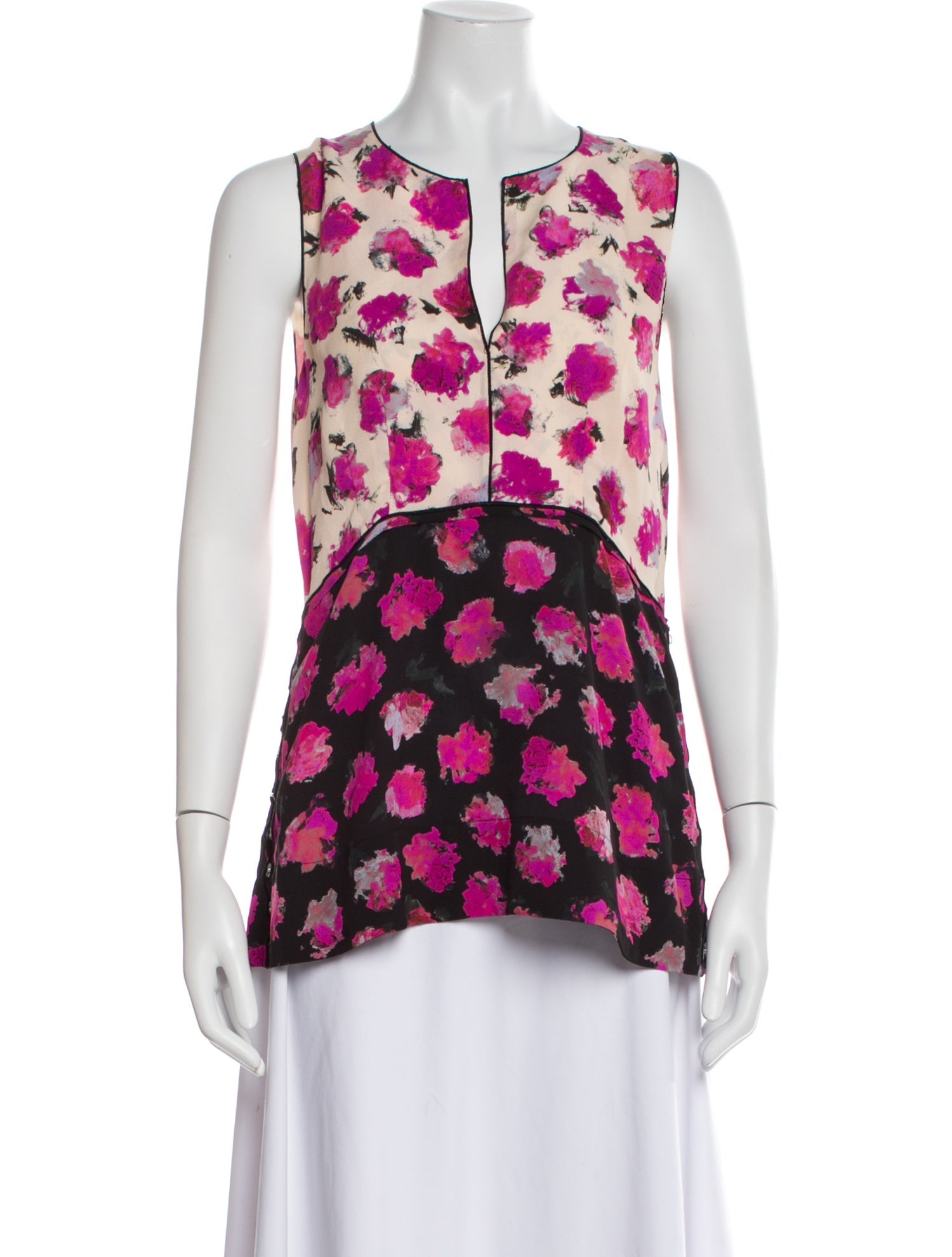 Proenza Schouler Silk Floral Print Blouse