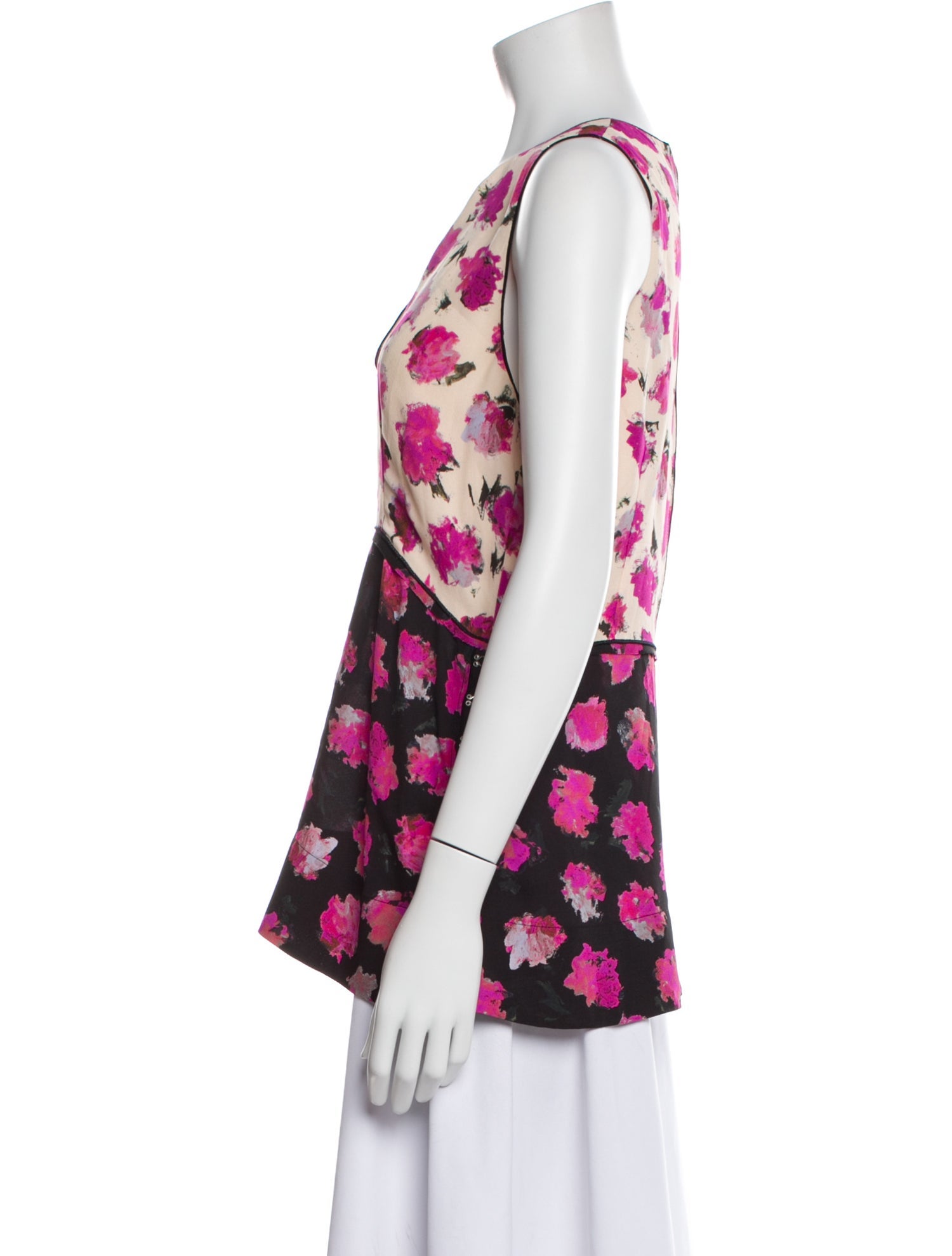 Proenza Schouler Silk Floral Print Blouse