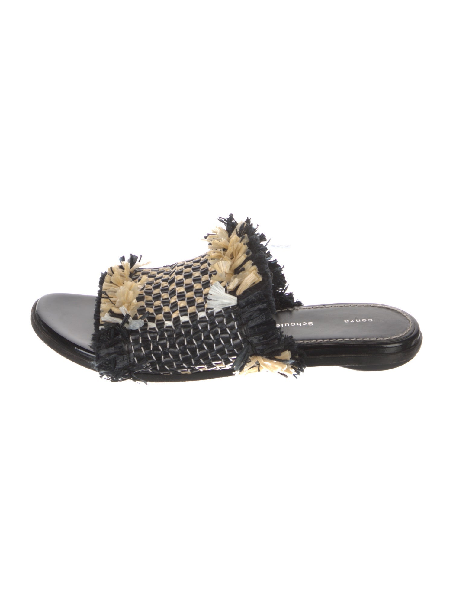 Proenza Schouler Straw Animal Print Slides