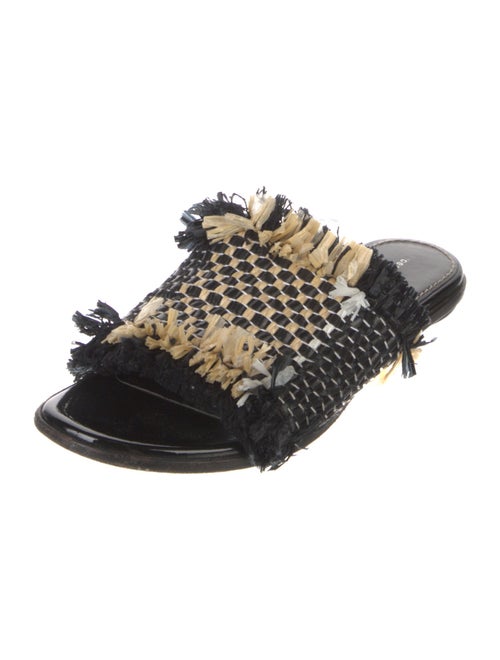 Proenza Schouler Straw Animal Print Slides