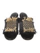 Proenza Schouler Straw Animal Print Slides