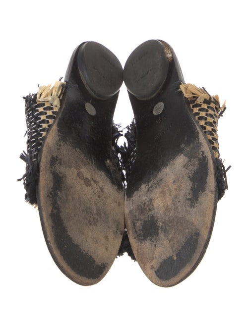 Proenza Schouler Straw Animal Print Slides