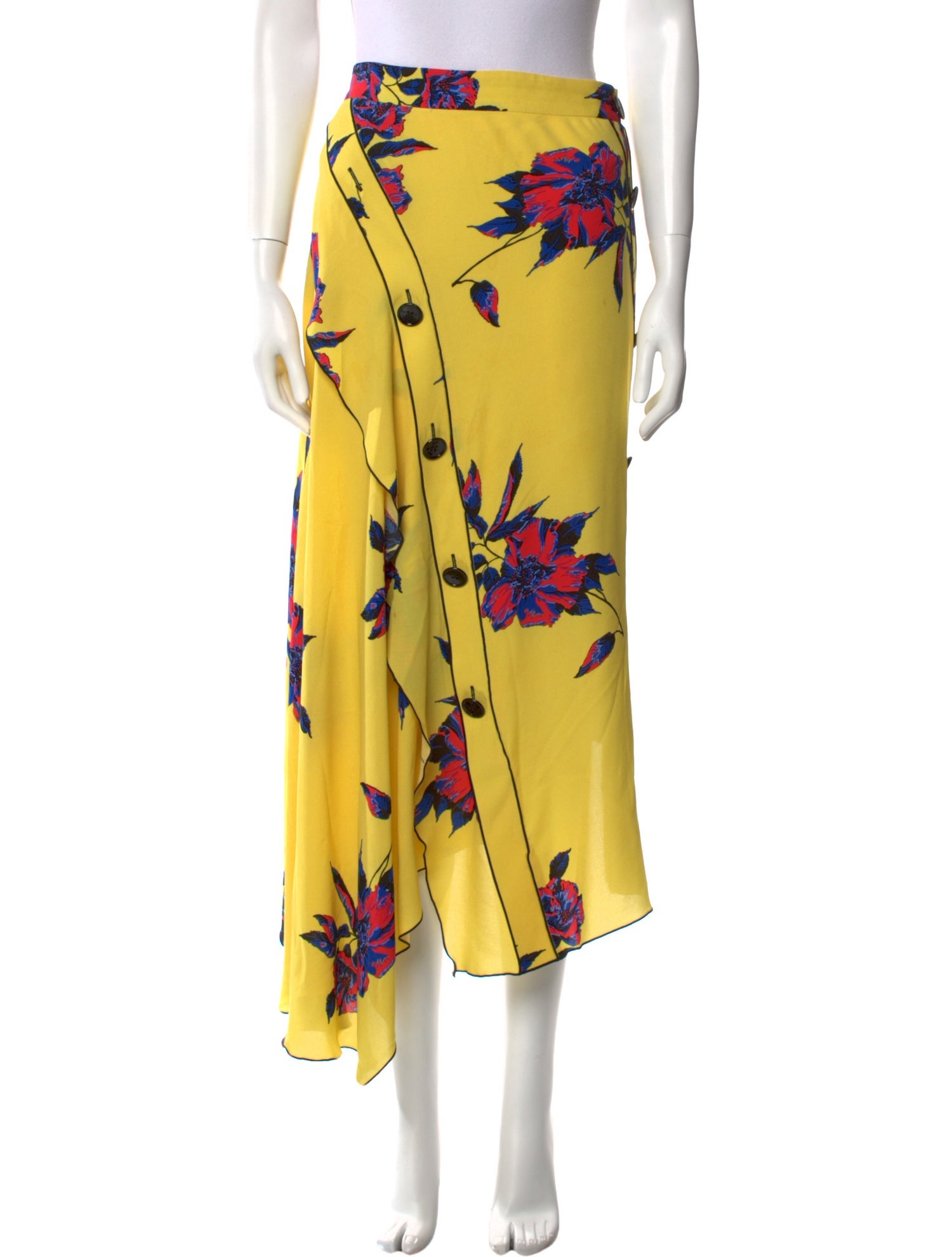 Proenza Schouler Silk Midi Length Skirt