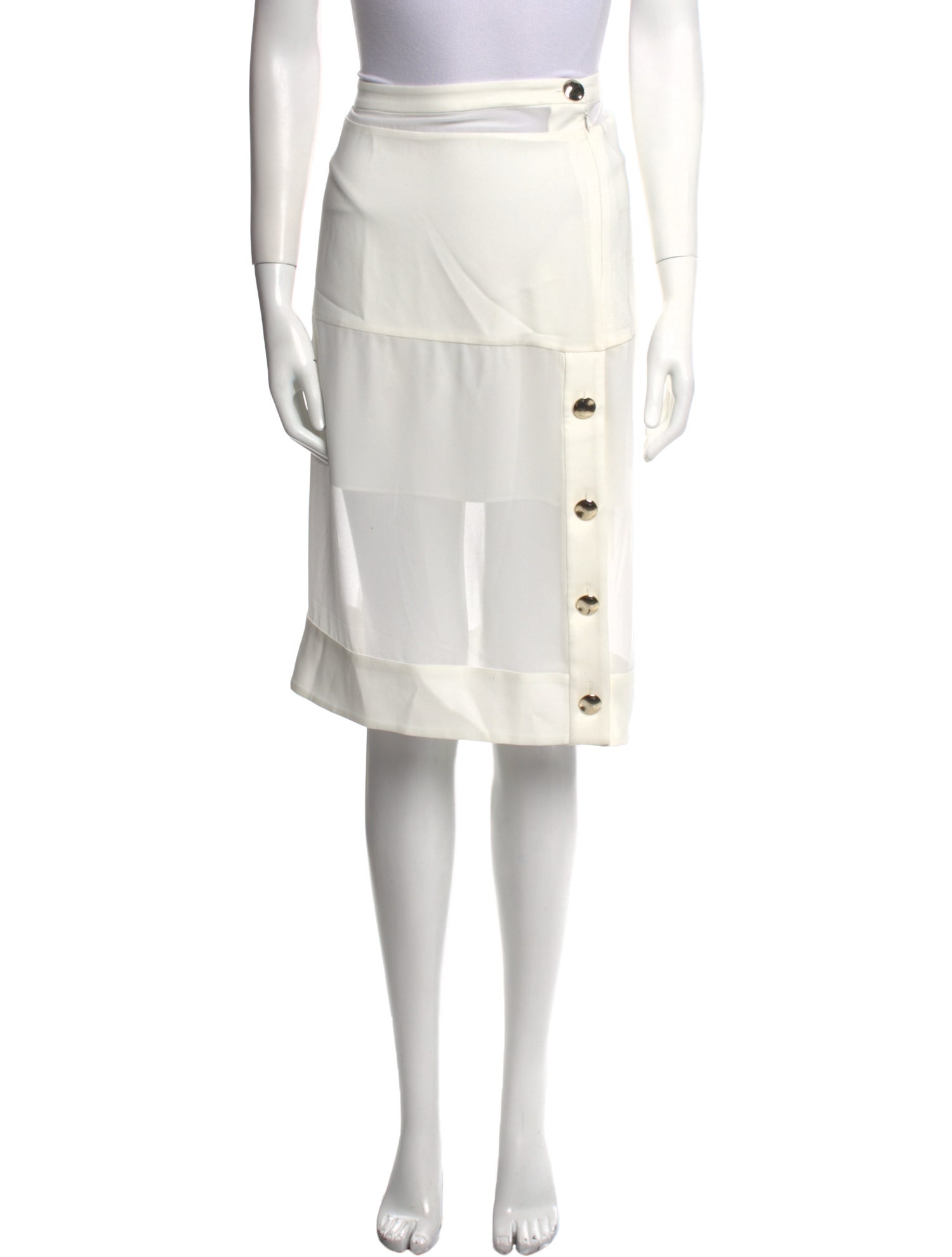 Proenza Schouler Mesh Accents Knee-Length Skirt