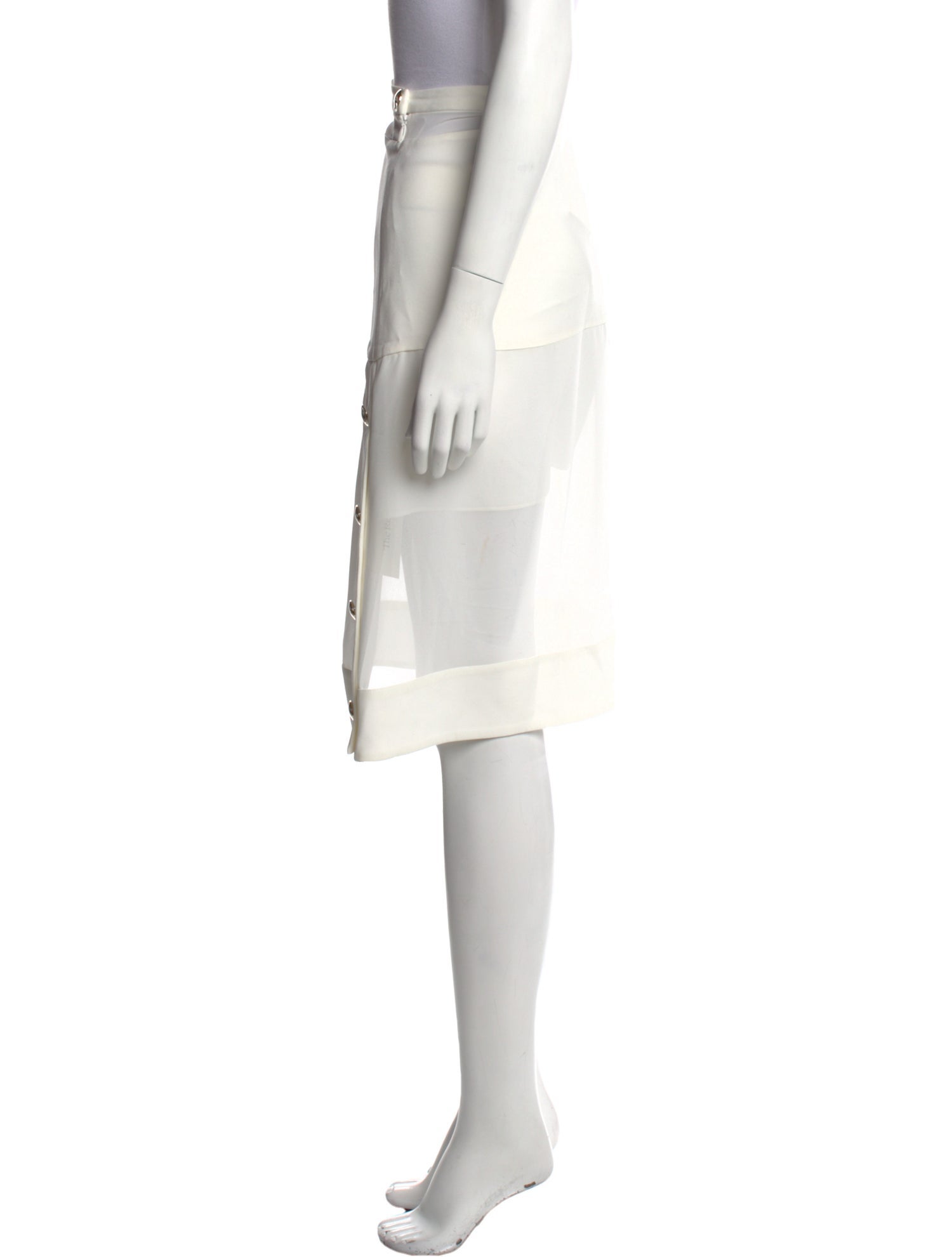 Proenza Schouler Mesh Accents Knee-Length Skirt