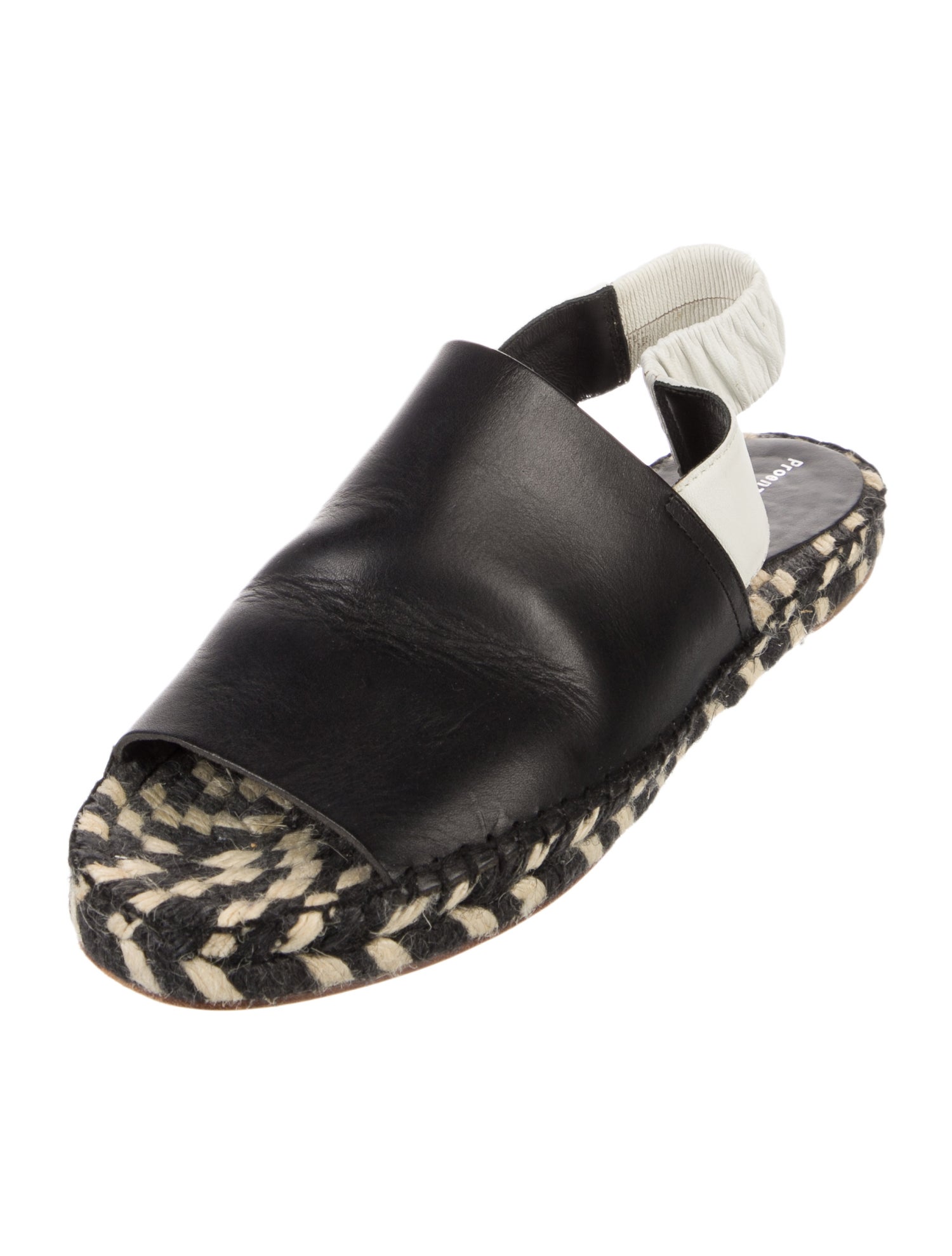 Proenza Schouler Leather Printed Slingback Sandals