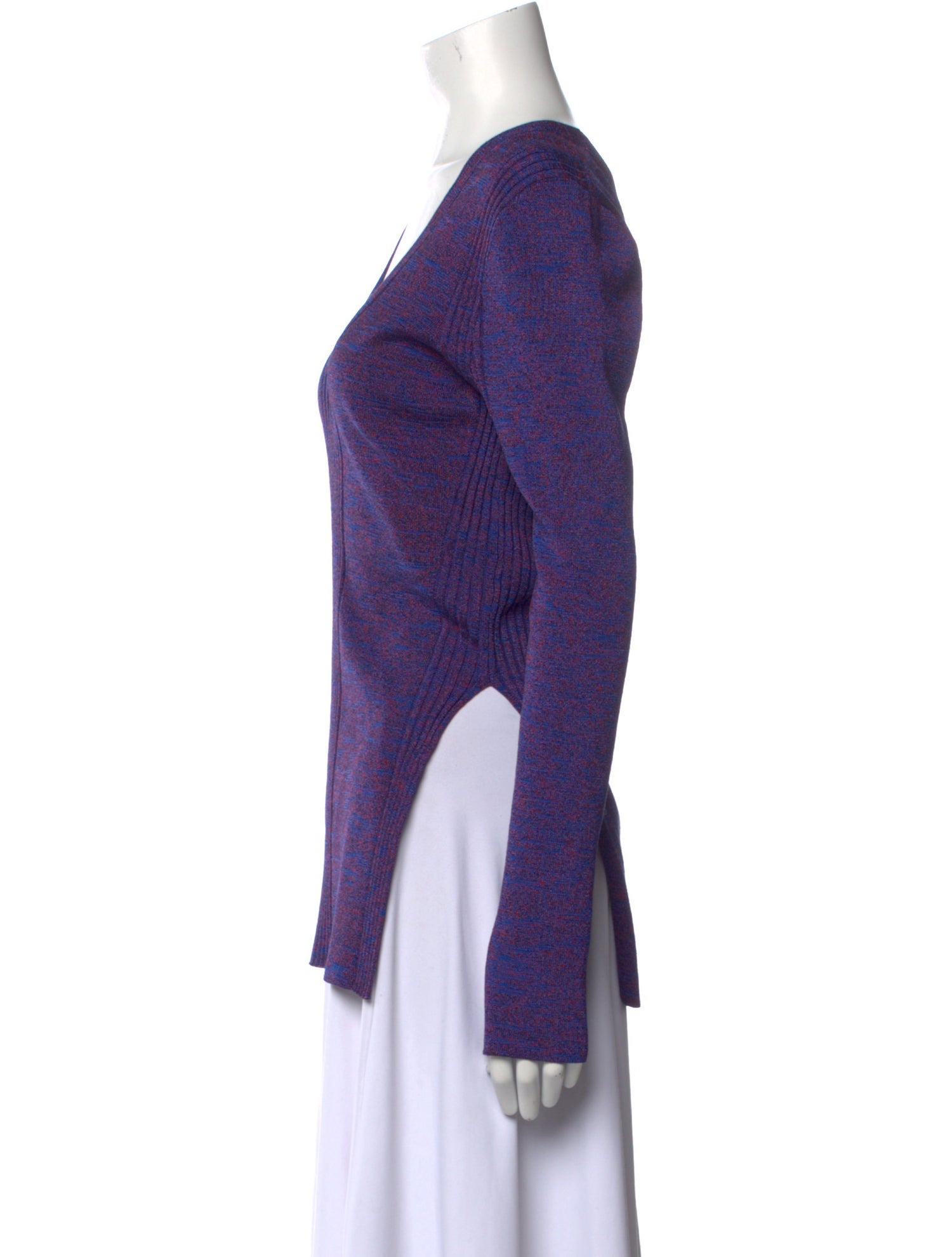 Proenza Schouler V-Neck Long Sleeve Top