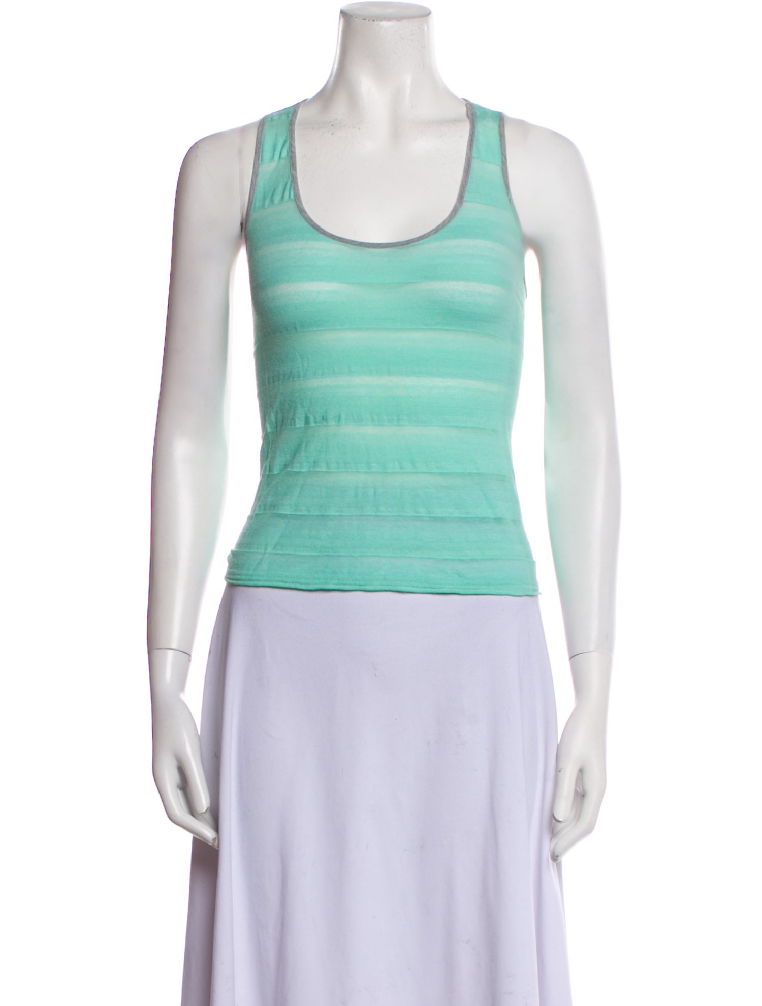 Proenza Schouler Striped Scoop Neck Top