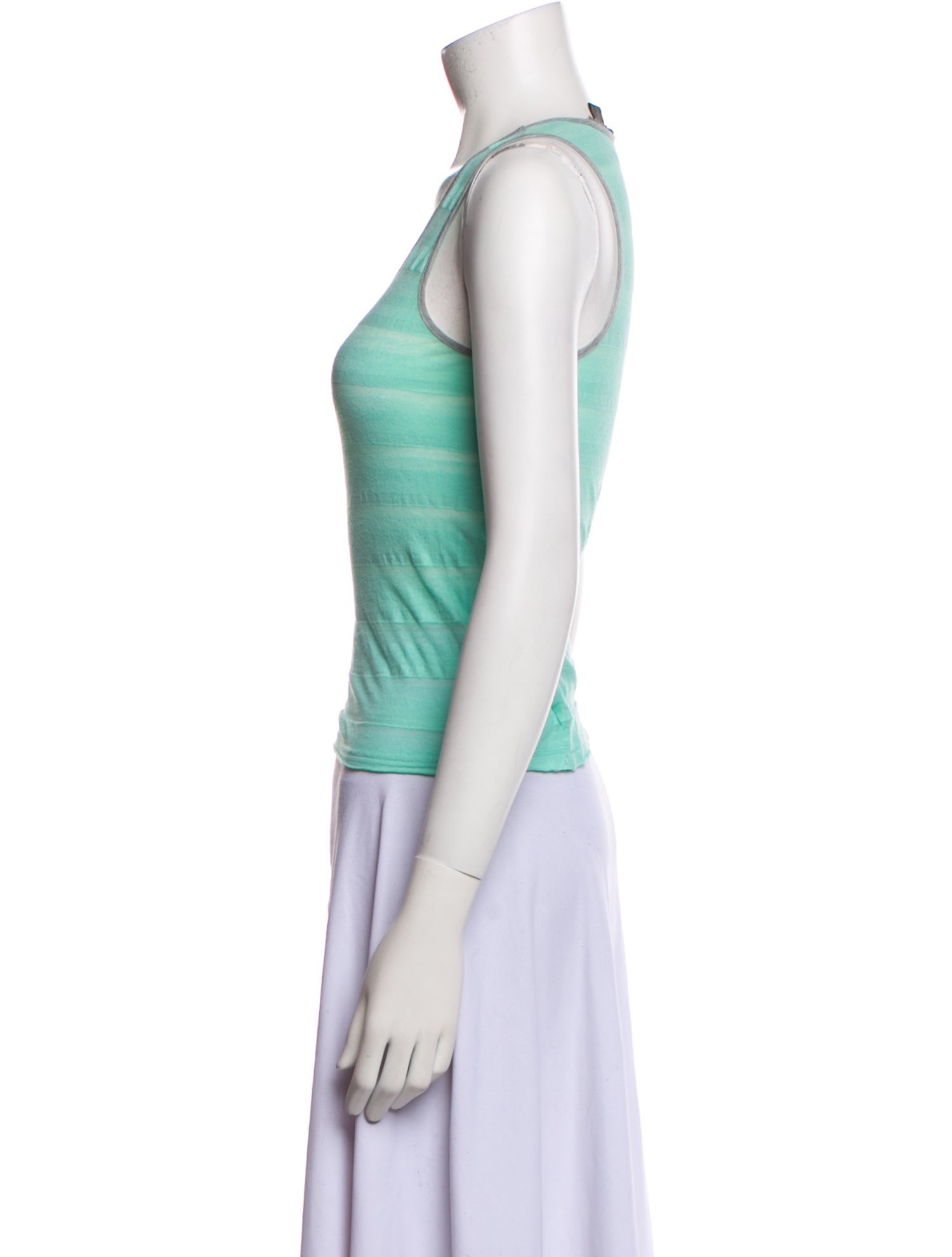 Proenza Schouler Striped Scoop Neck Top