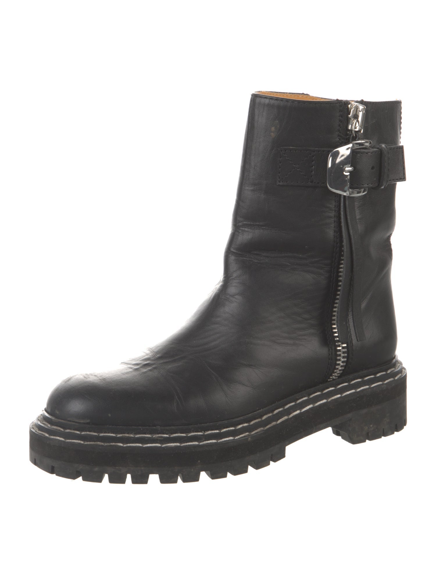 Proenza Schouler Leather Combat Boots