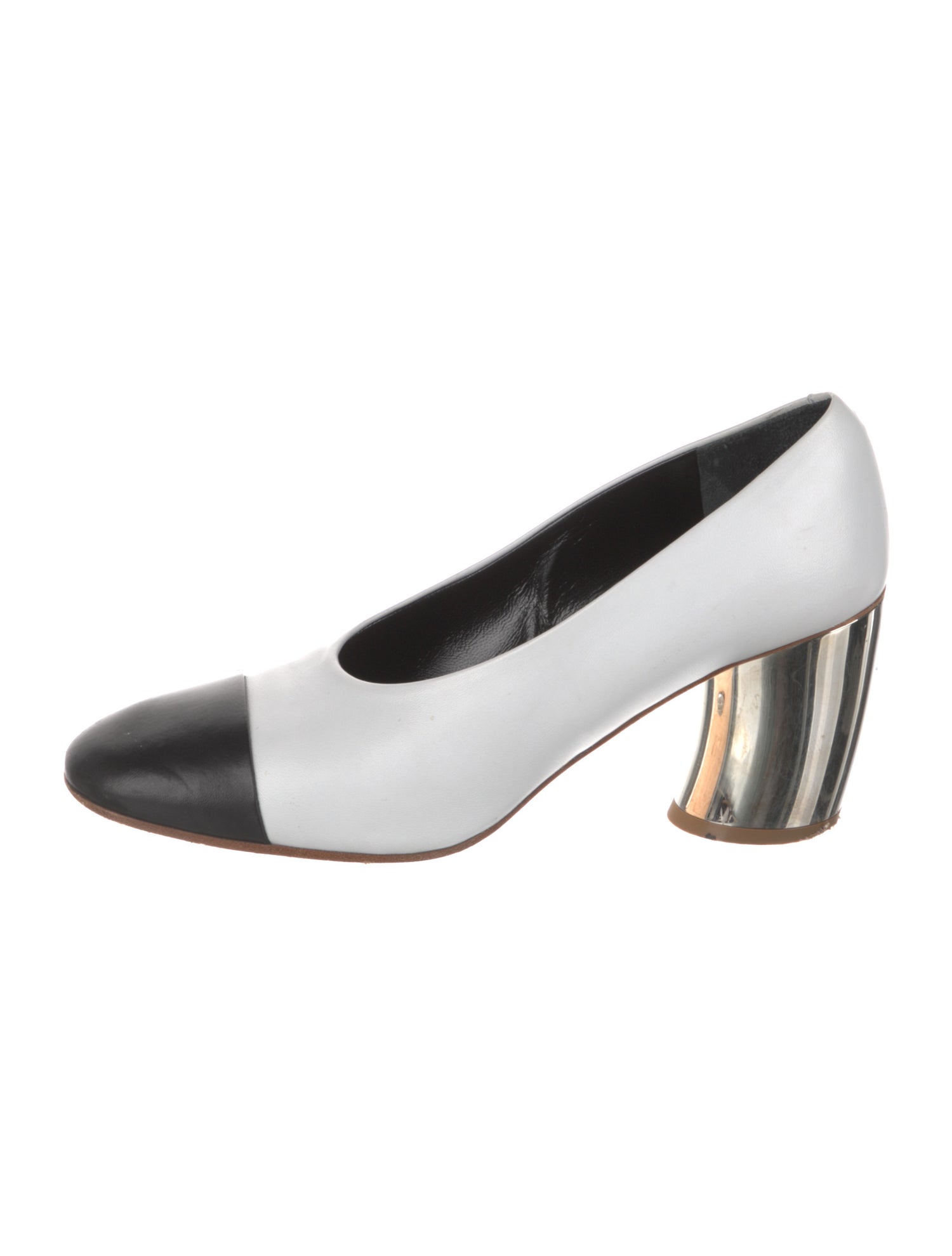 Proenza Schouler Leather Colorblock Pattern Pumps