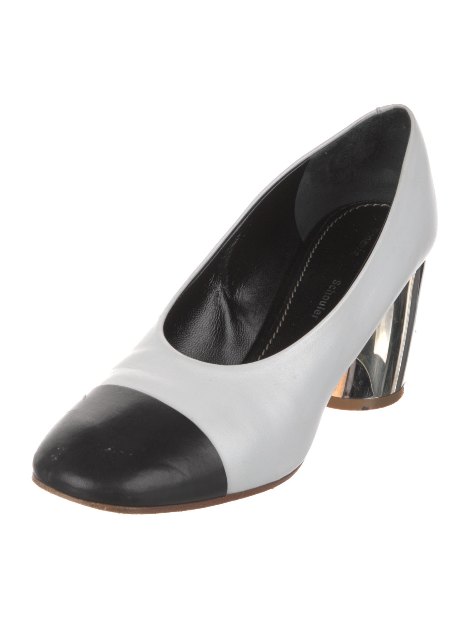 Proenza Schouler Leather Colorblock Pattern Pumps