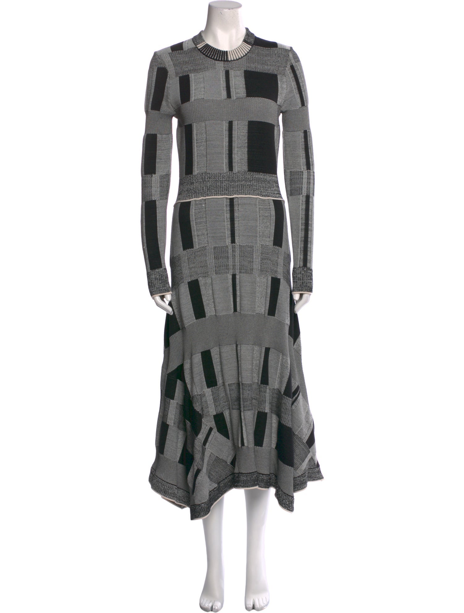 Proenza Schouler Plaid Print Long Dress